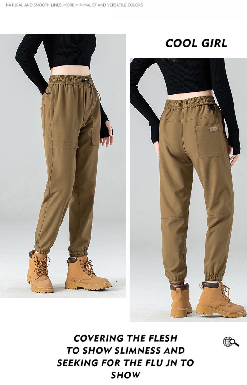 001 Women's Outdoor Spring Autumn Winter Sports Casual Hiking Waterproof Trekking Cargo Fleece Lined Men's Pants_voghion.com