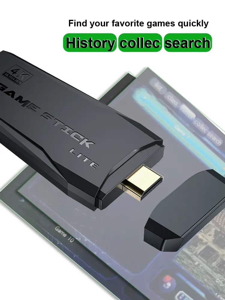 Consola de juegos 64G 2.4G Dual Wireless Stick 4K 20000+ Controlador de juegos_voghion.com