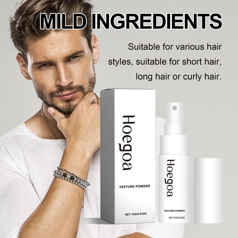 Haartexturpuder, lockiges Haar flauschiges Styling, glattes Kräuseln, natürlicher Glanz, langanhaltend und nicht fettend_voghion.com