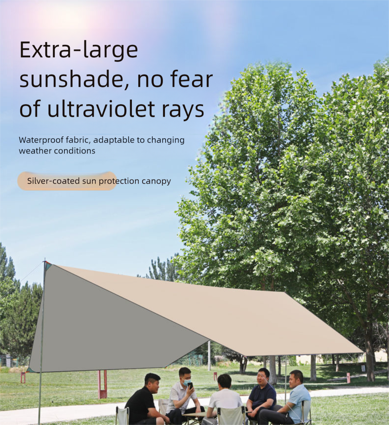 Tenda da campeggio per esterni con protezione UV, parasole, tettuccio impermeabile_voghion.com