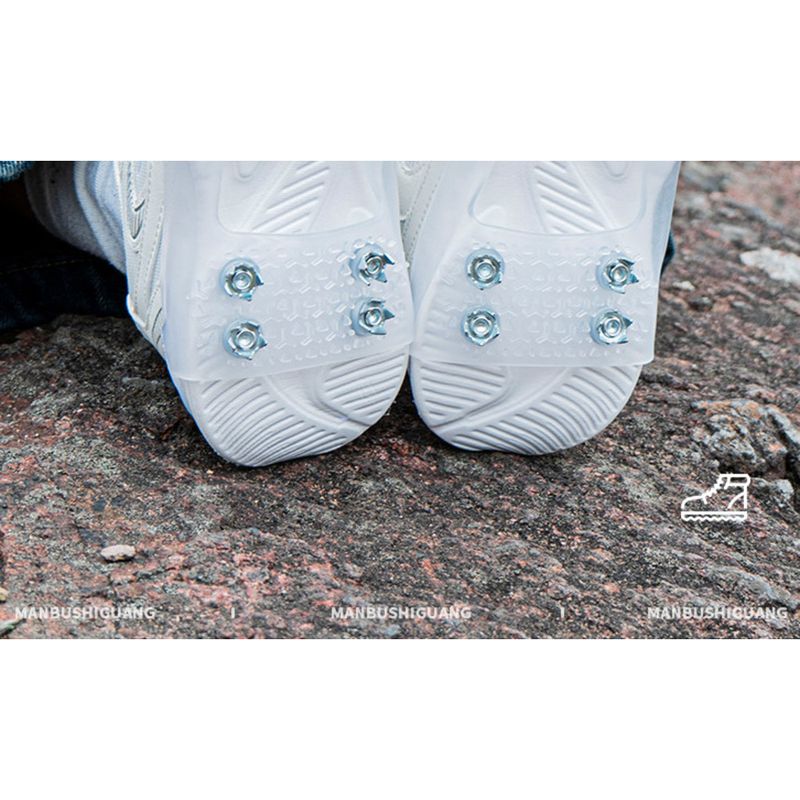 Outdoor Gripper Anti-Slip Shoe Covers For Adults And Children Climbing Fishing Snow Boots 10-Tooth Sole Spikes Winter_voghion.com