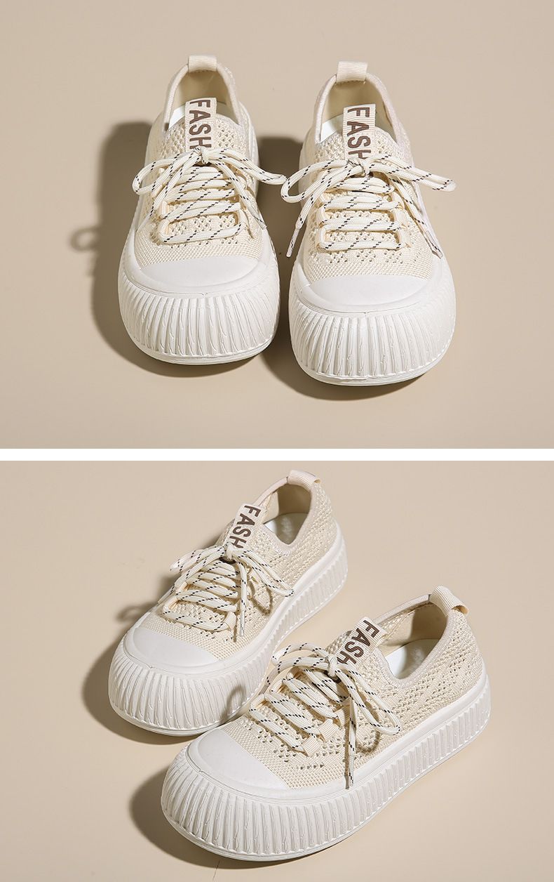 Zomerse mesh-sokkensneakers - Oversized witte schoenen | Ademend voor casual en streetwear (model DT018)_voghion.com