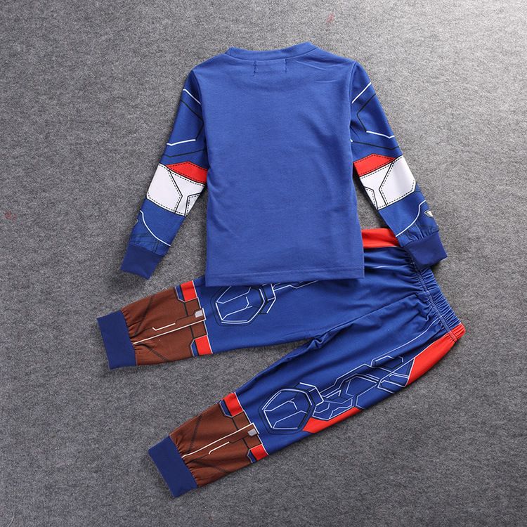 Ropa infantil de primavera y otoño para niños, conjunto de pijama de 2 piezas para fiesta de Halloween, traje de casa con forma de héroe_voghion.com