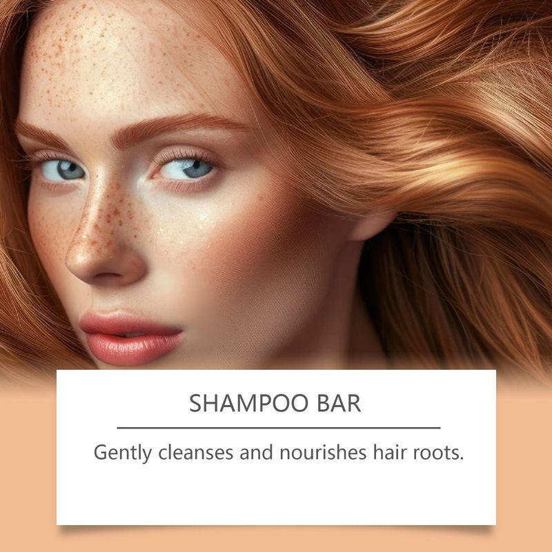 HOEGOA Herbal Oil Control Nourishes Cleanses Hair Smooth Glossy Natural Voluminous Shampoo Soap_voghion.com