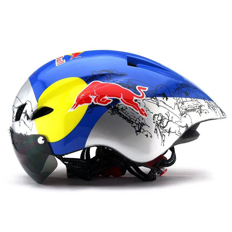 Casco da bici da corsa, da cronometro, antivento, unisex, ultraleggero, da montagna, con occhiali magnetici, da corsa e da discesa._voghion.com
