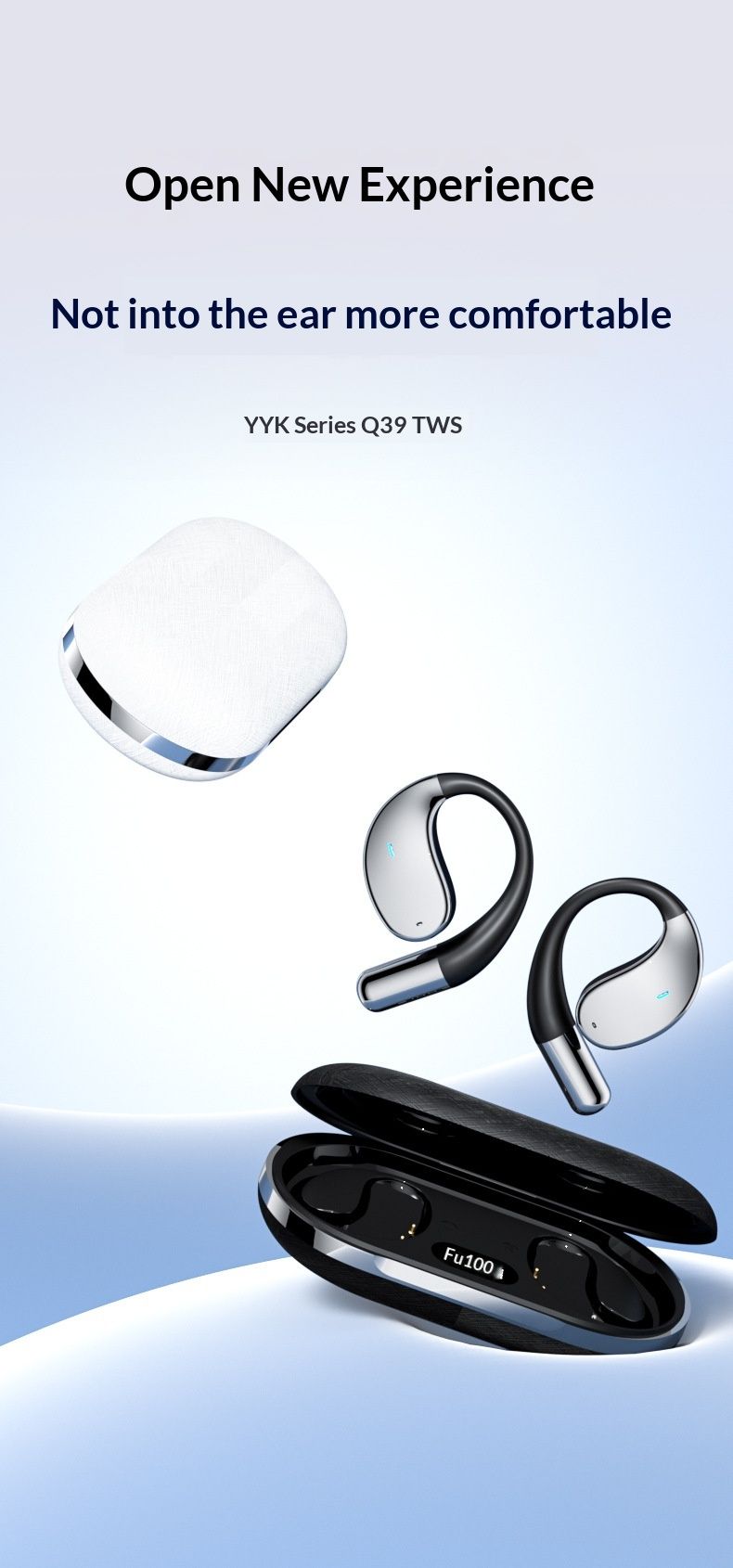 Écouteurs intra-auriculaires NeoGear Bluetooth en promotion 2025 : traduction intelligente par IA, conduction osseuse et crochet d'oreille, pour le sport._voghion.com