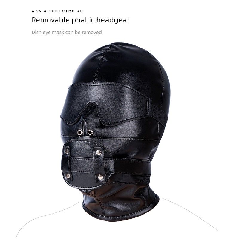 SM Erstickender, abnehmbarer Ballknebel, All-Inclusive-Kopfbedeckung, sensorische Deprivation, BDSM-Queen-Training, männliche und weibliche Sklavin_voghion.com