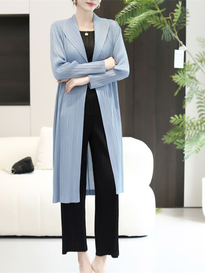 Trench coat con giacca cardigan coordinata Sanzhai Pleated Craft_voghion.com