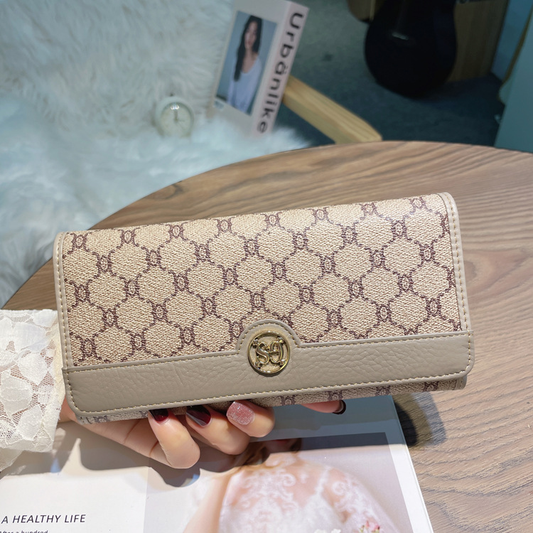Geldbörse Brieftasche Clutch Mode Damen Geldbörse Damen lange Damen Geldscheinklammer zweifach gefaltete Multi-Kartentasche Damen Geldbörse_voghion.com