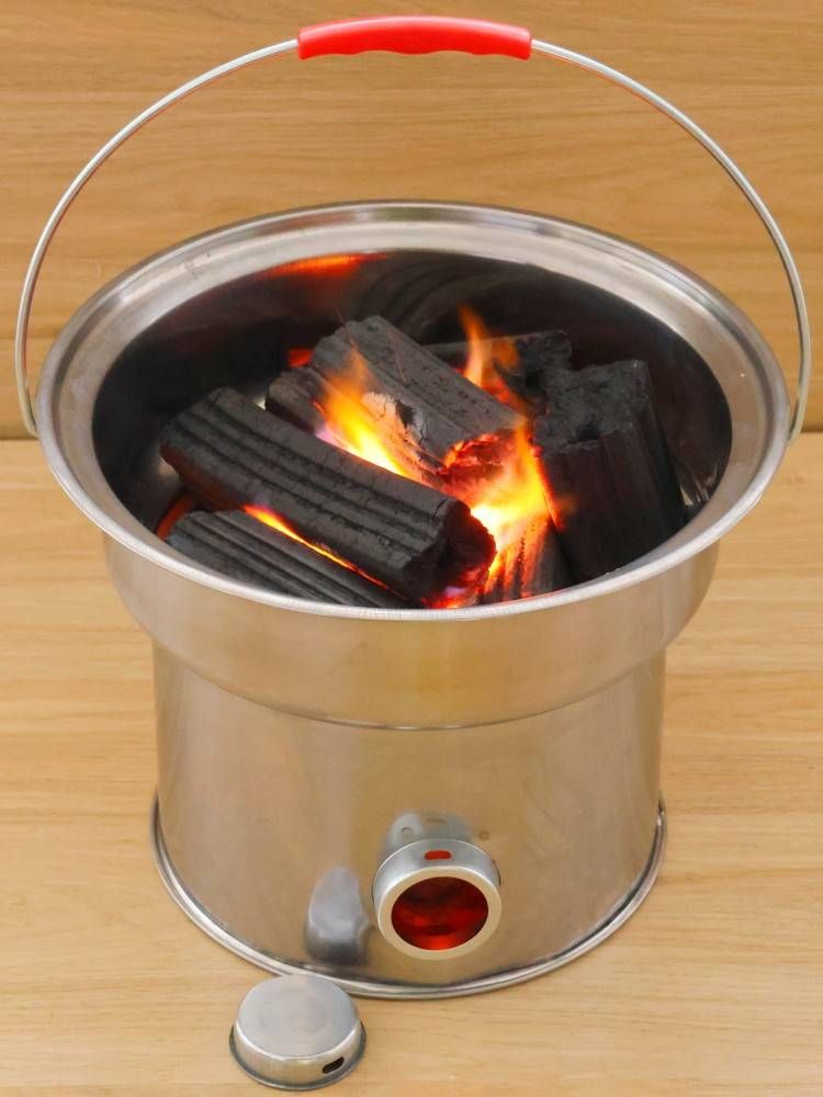 Poêle épaissi pour le chauffage domestique, poêle à charbon portable pour barbecue d'extérieur, pot à feu mobile_voghion.com