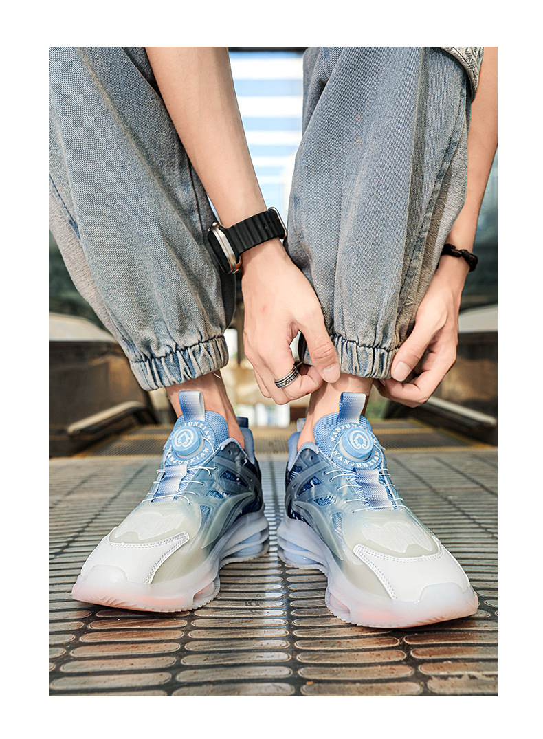 Pulsante rotante Uomo Inverno Nuovo Doppio strato Cuscino d'aria Ammortizzante Corsa Versatile Sport e_voghion.com