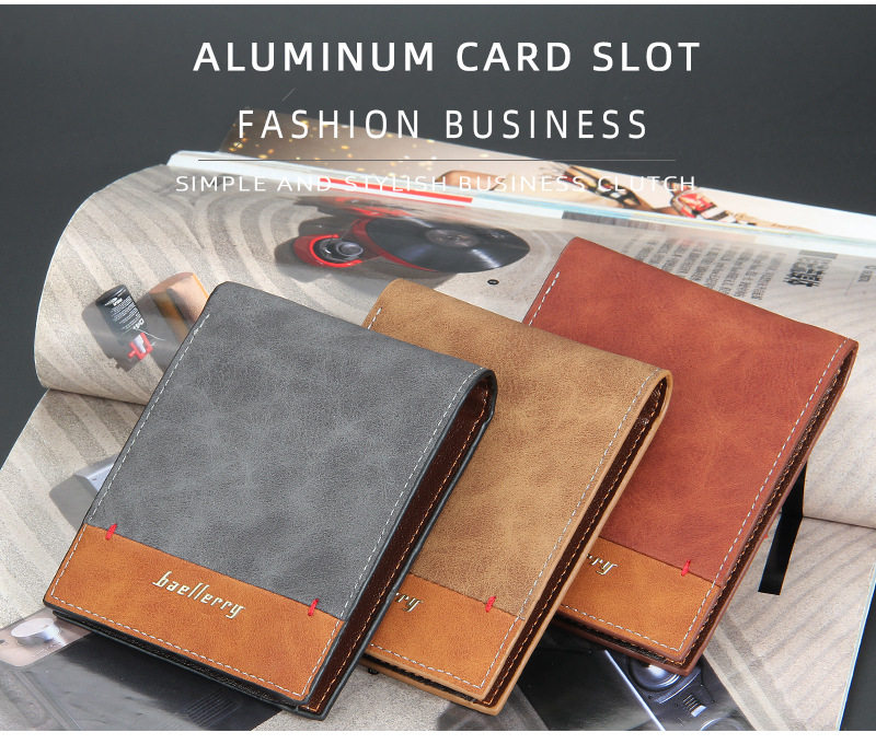 Baellerry Men's Short Wallet New Product Launch Horizontal Multi-card Coin Purse Fashion Open High-quality Wallet_voghion.com
