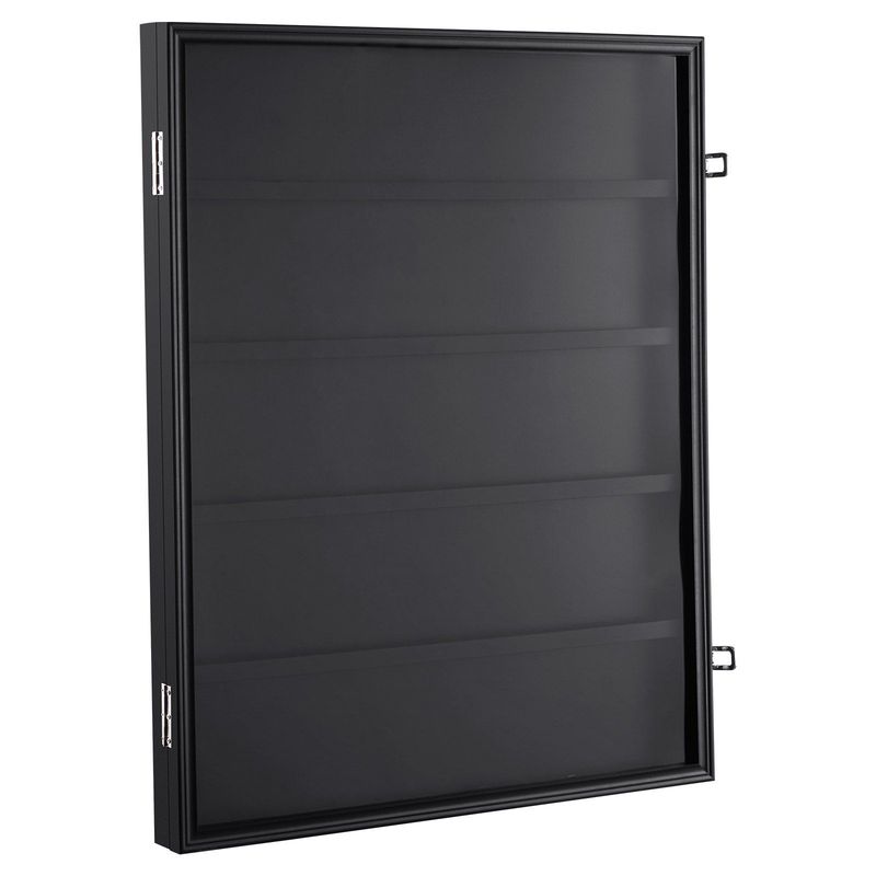 VEVOR 35 Graded Sports Card Display Case, 24.3x30.5x2.1 In, Baseball Card Display Frame With 98% UV Protection Clear View PC Glass, Lockable Wall Cabinet For Football Basketball Hockey Trading Card_voghion.com