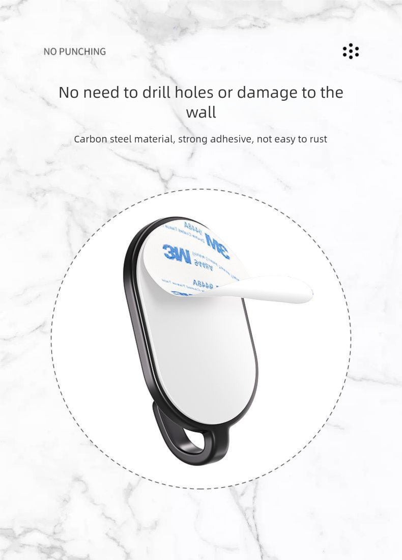 Gancio adesivo resistente in acciaio inossidabile per foratura, cucina, bagno, porta, montaggio a parete, senza traccia_voghion.com
