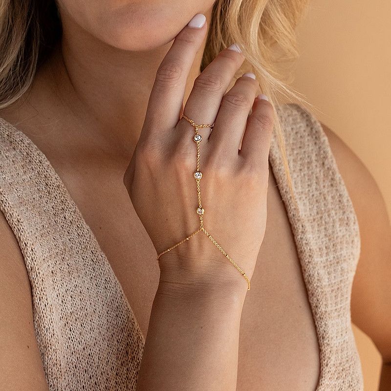 Braccialetto semplice e versatile con perline di rame intarsiate, personalità squisita e alla moda, con cristalli_voghion.com