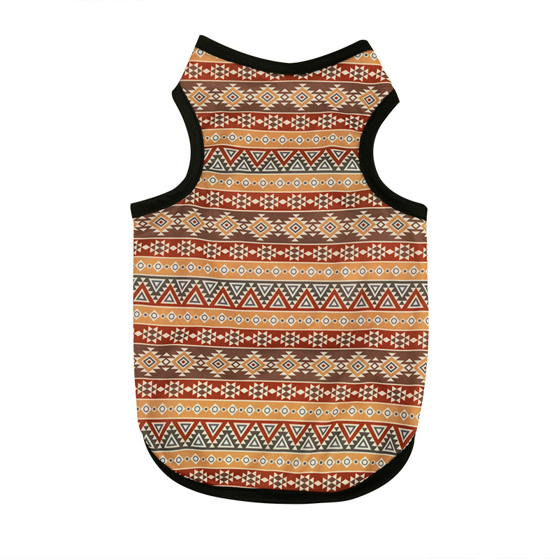 Pet Vest Cat Teacup Small Dog Teddy Bichon Ethnic Style Clothes Summer Short Sleeve_voghion.com