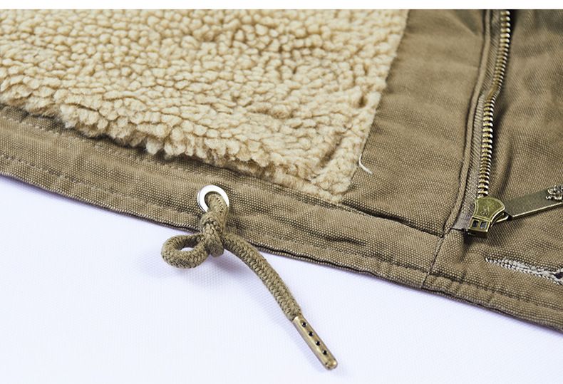 Lammmantel für Herren, Herbst Winter, mit dicker Wolle und Kapuzendesign, vielseitige Outdoor-Arbeitskleidung, Winterkleidung,_voghion.com