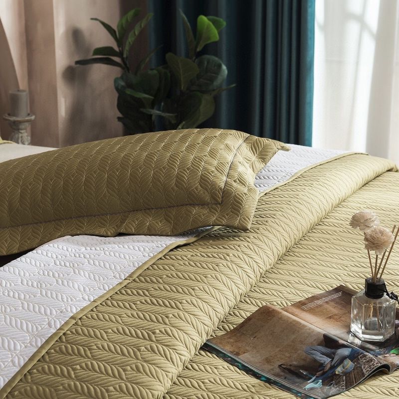 Copriletto in cotone di alta qualità, 100 pezzi, set da tre pezzi, trapuntato in cotone a fibra lunga, lenzuolo trapuntato in puro cotone, trapuntato da 1,8 m._voghion.com