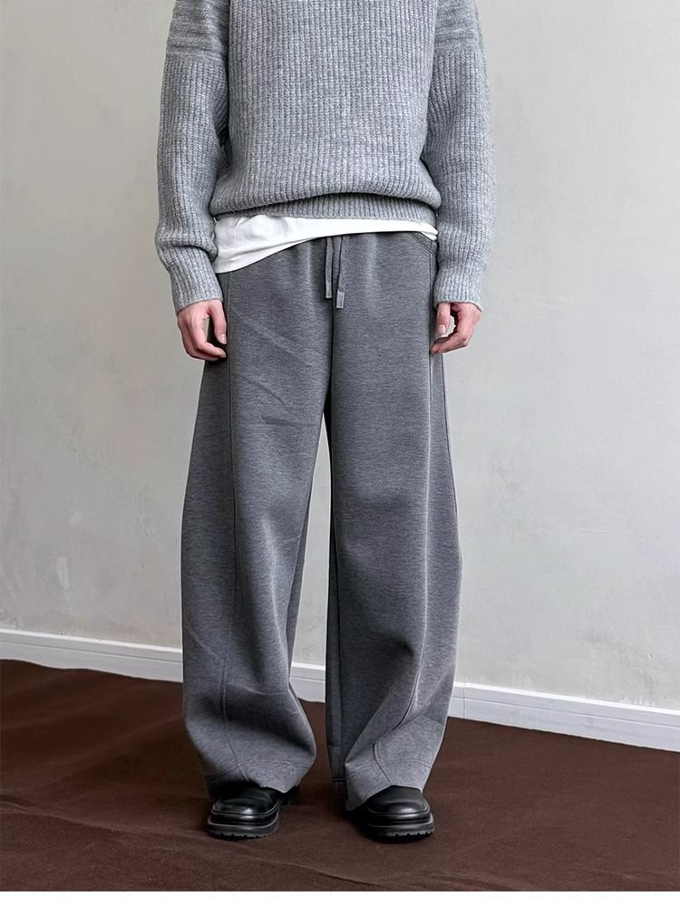 Pantaloni casual da uomo in stile retrò - Jogger larghi con cavallo basso e design cargo vintage per primavera e autunno_voghion.com