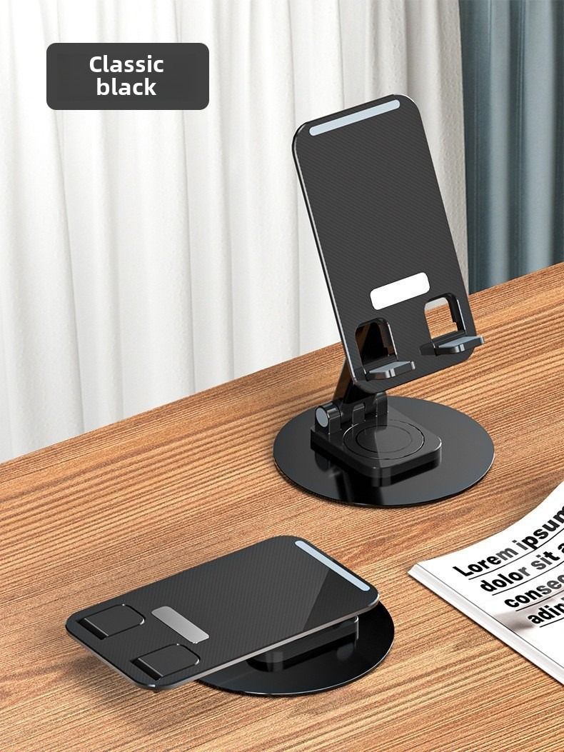 Supporto per telefono cellulare rotante in metallo con disco esplosivo Douyin, portatile, multifunzionale, per trasmissione in diretta, supporto da tavolo_voghion.com