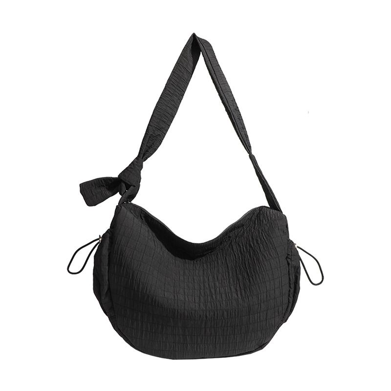 Large Capacity Commuter Ins Lazy Style Tote For Women 2024 New Crossbody Canvas Cloud Puff Bag_voghion.com