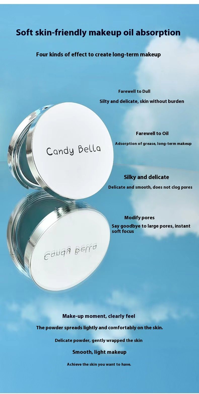 Candybella Blue Sky Cloud Ölkontroll-Make-up-Fixierung, puderfrei, gefroren, zart, hautfreundlich, natürlich, langlebig_voghion.com