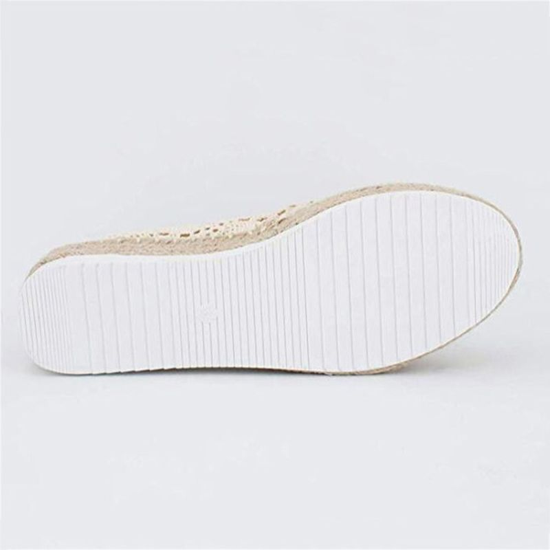 Frau Flache Chaussures Femme Zapatos De Mujer frauen Hohl Plattform Casual Schuhe Einfarbig Atmungsaktive Keil_voghion.com