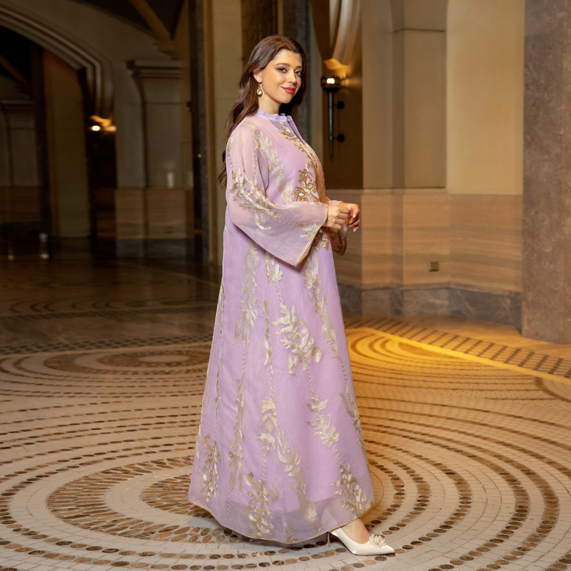 Muslimische Abaya Mit Seilstickerei, Damenrobe, Tradicionell, Modern, Wunderschön, Ramadan_voghion.com