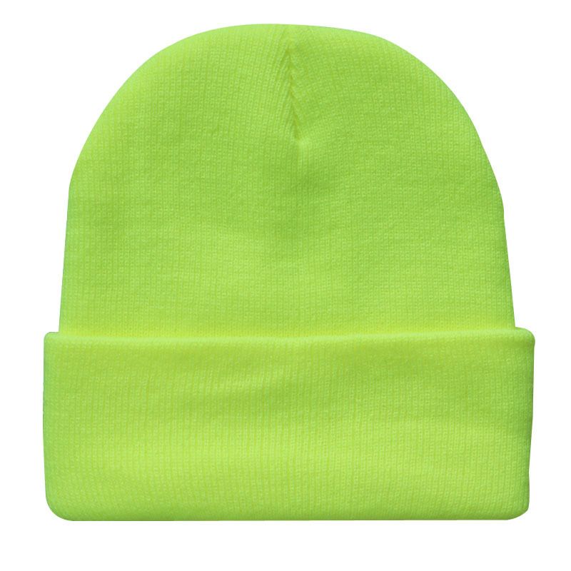 Unisex Multicolor light plate solid color knitted hat Wool hat beanie pull-over hat_voghion.com