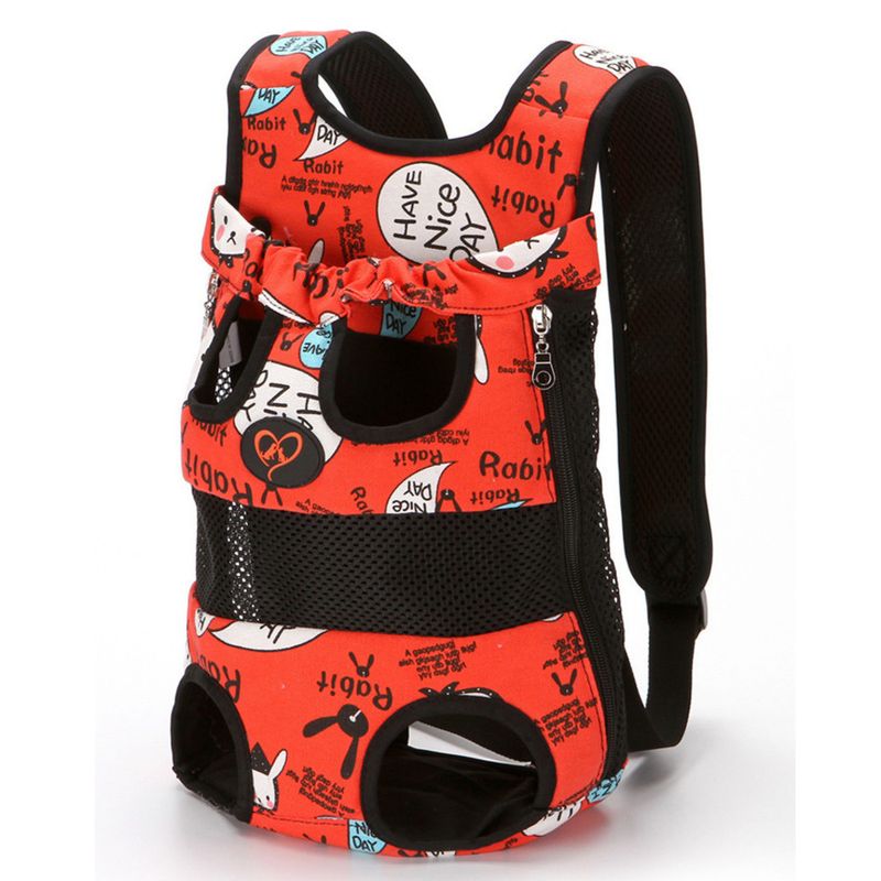 Tragbarer atmungsaktiver Katzenrucksack für den Außenbereich, doppelte Schultertasche für Hunde_voghion.com