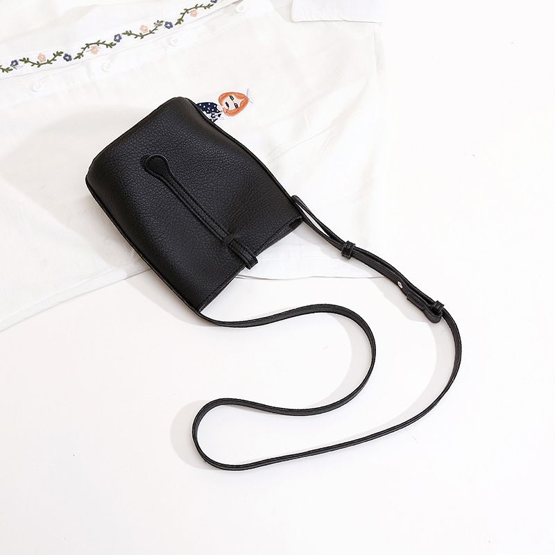 Borsa a tracolla reversibile in vera pelle morbida, stile coreano, piccola, 2024, nuova e versatile borsa a secchiello per telefono da donna_voghion.com