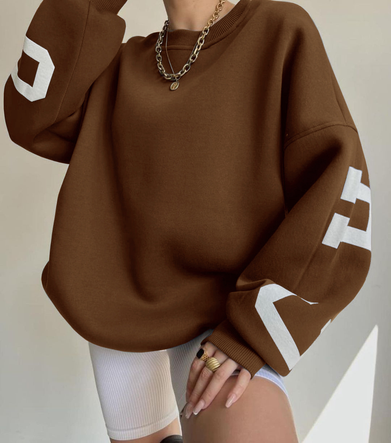 Women's Clothing clothing casual fashion printed thickened versatile tops long sleeved sweatshirts_voghion.com