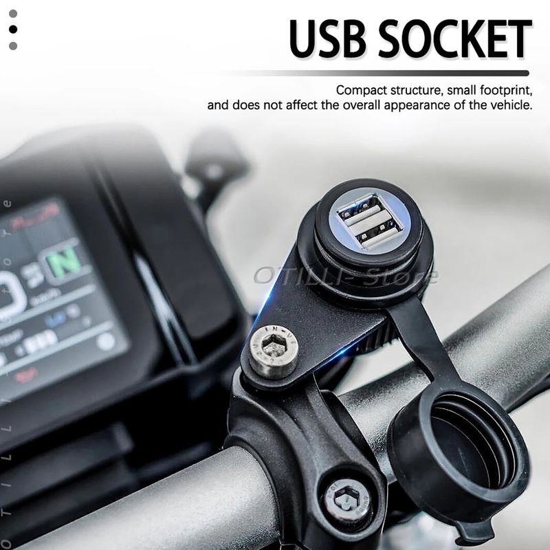 Suitable For Honda CB400X Motorcycle Parts Modification With 12V Dual USB Charger Socket_voghion.com