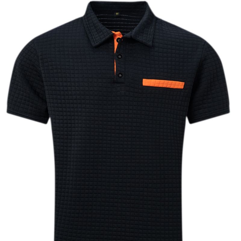 2025d 2024 Summer Polo Shirt With Button And Plaid Pattern For Men_voghion.com