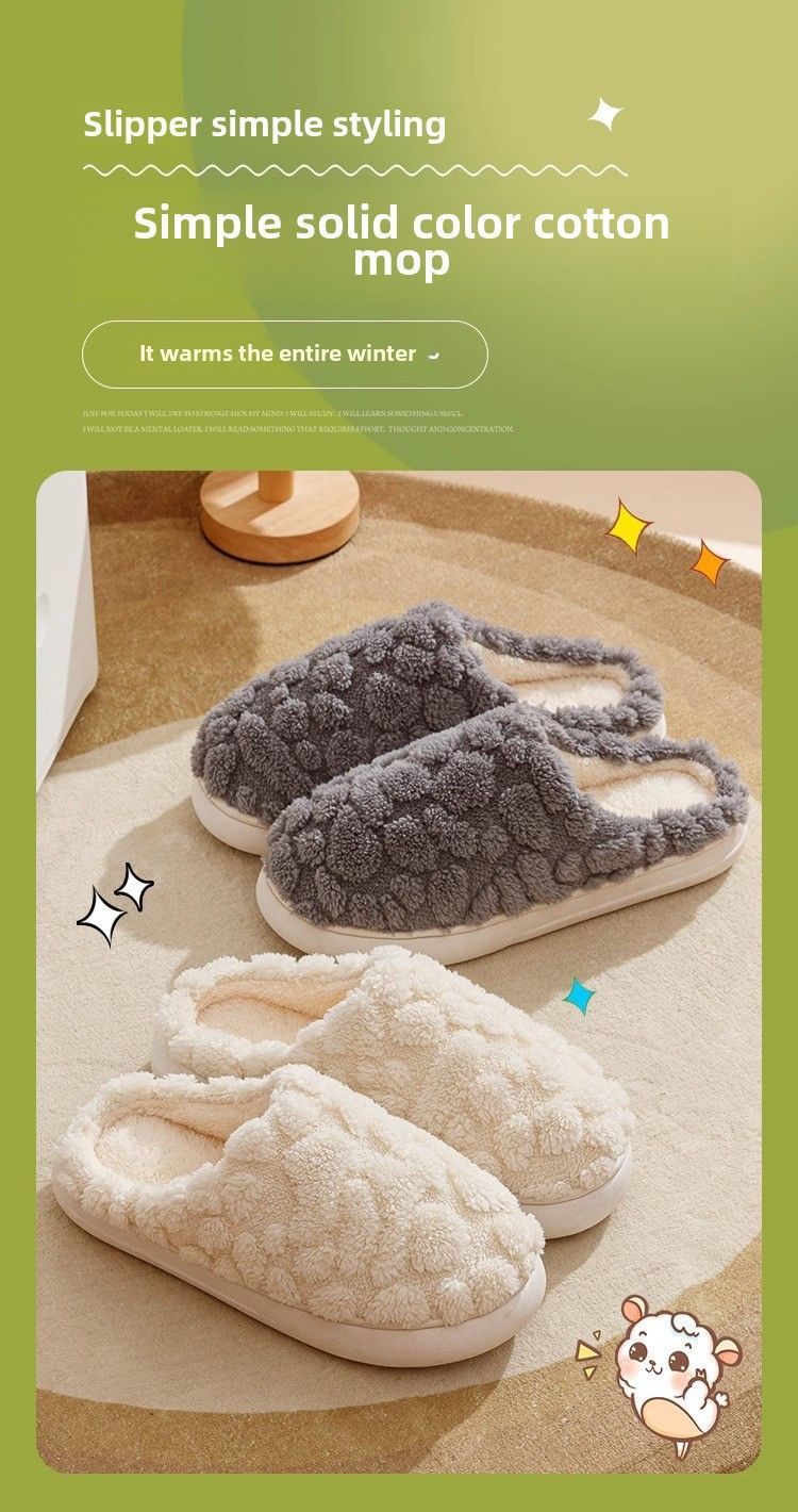 2024 Herbst Winter Home Moon Hausschuhe für Männer und Frauen Paare Indoor rutschfeste leise Baumwolle Fleece gefüttert warm_voghion.com