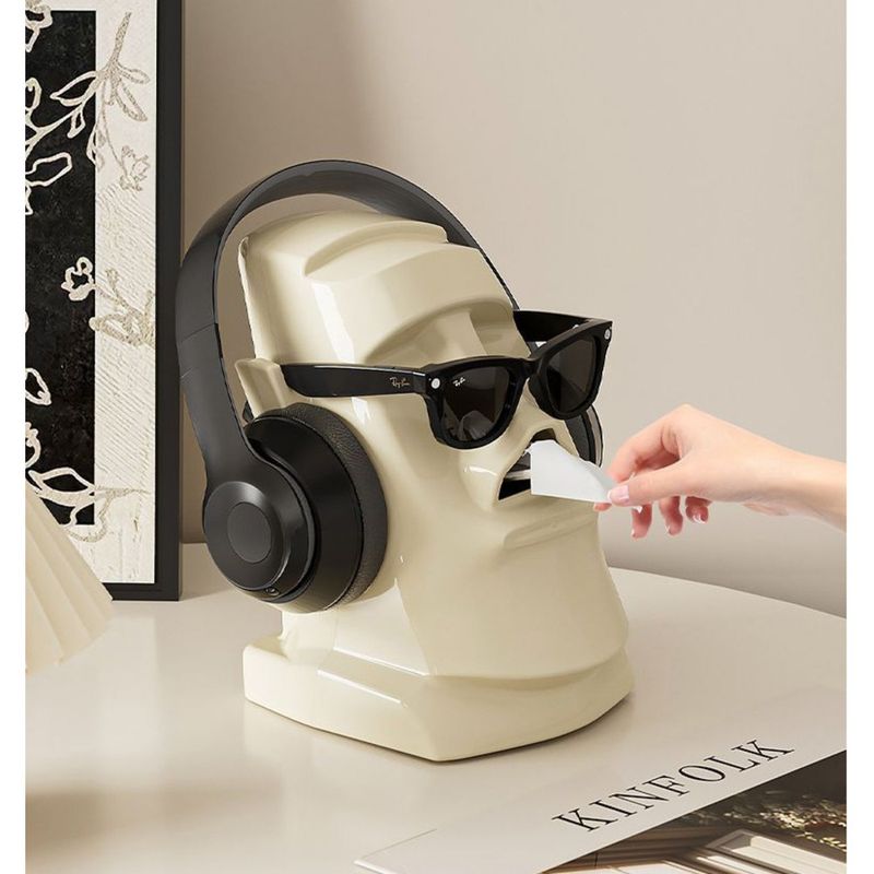 Caja de pañuelos de alta gama, multiusos, creativa y original para decoración de sala de estar, soporte para gafas y auriculares._voghion.com