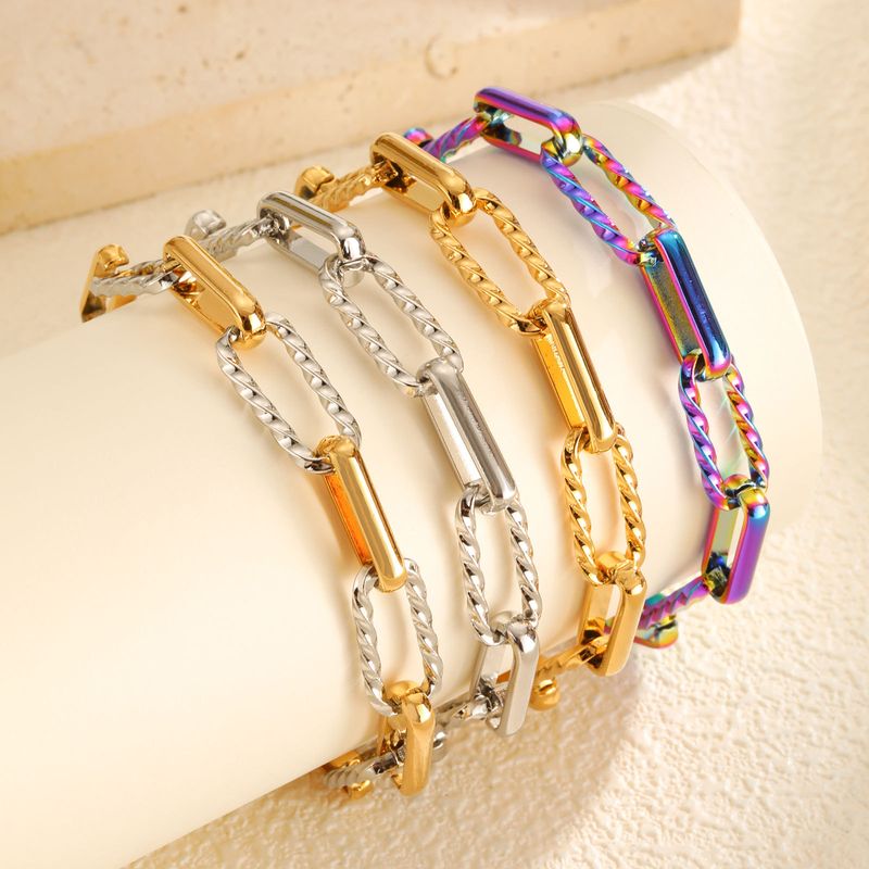 Women's Jewelry Stainless Steel Bracelet Gold Ladies Personality Fashion Spring Water Jewelry_voghion.com