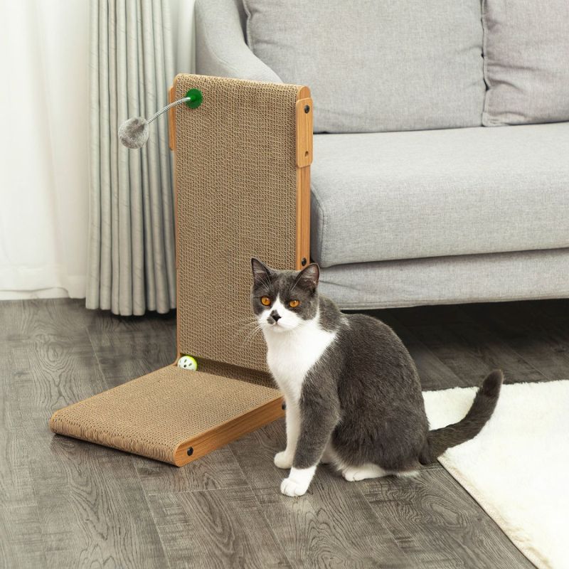 BoardCovered Cat Cat Cat Built Scratching Scratcher To With Indoor Pad Cat And Corrugated Board Small For Scratching Bell Large_voghion.com