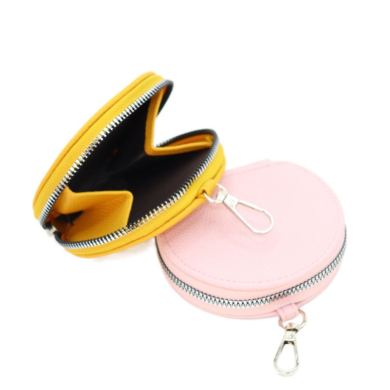 Nw Koran And Japans Styl Frsh Womn's Zippr Coin Purs Lych Txtur Portabl Mini Round Earphon Bag Ky_voghion.com