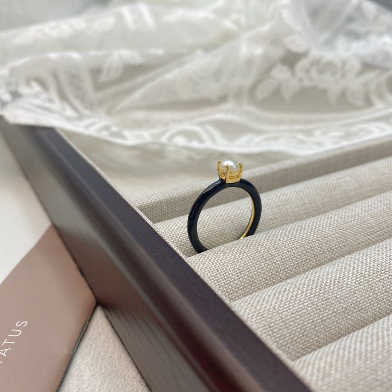 2025 Frühjahr/Sommer, neuer eleganter, mit Emaille und Mikropflaster verzierter, glänzender, kleiner Zirkon, exquisiter Ring, modisches dreiteiliges Set für Damen_voghion.com