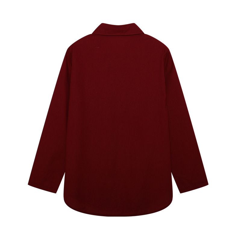Damenbekleidung Zweiteiliges Set für Damen mit langärmeligem Revers und lässigem Frühlings- und Herbstanzug in einfarbiger Hose mit weitem Bein_voghion.com