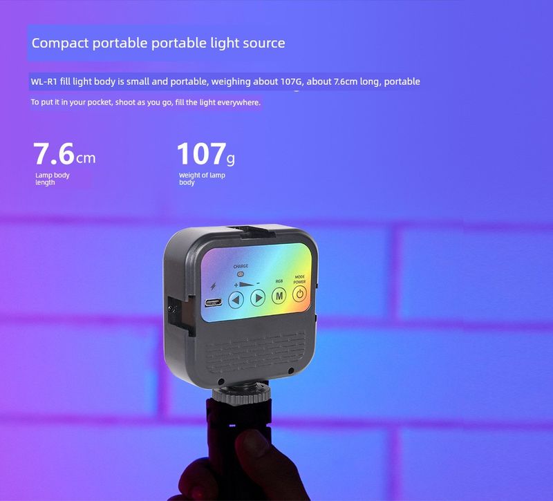 Mobile Phone Selfie Fill RGB Portable SLR Camera Photo Shooting Video Beauty Led Tofu Pocket Light_voghion.com
