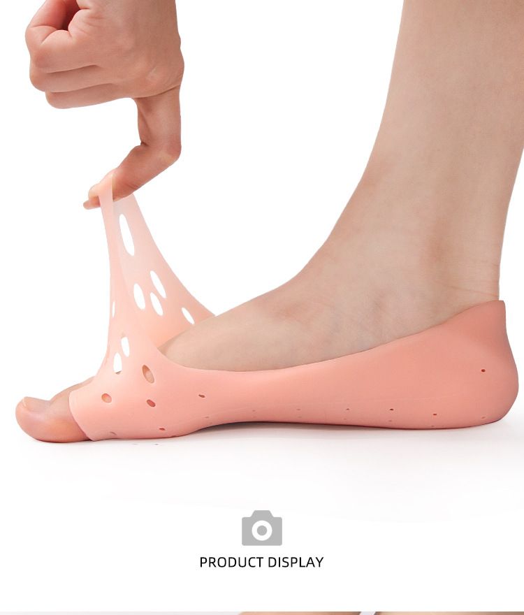 Breathable Open-Toe No-Show Socks – Anti-Slip & Seamless Toe Separation For Comfort (White, Nude, One Pair, One Size Fits Most)_voghion.com