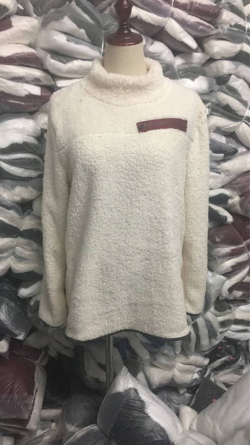 Women's Zip Neck Long Sleeve Pullover Sweater – Fall Fashion Essential In Stretch Cotton_voghion.com