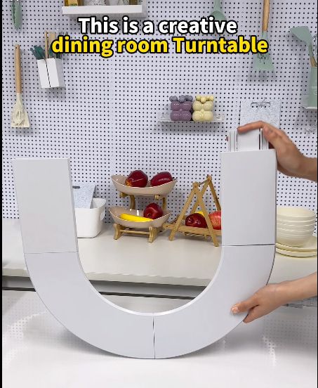 Vassoio girevole – Lazy Susan espandibile per tavolo da pranzo e cucina – Bianco (4/6/8 livelli, impilabile e salvaspazio)_voghion.com