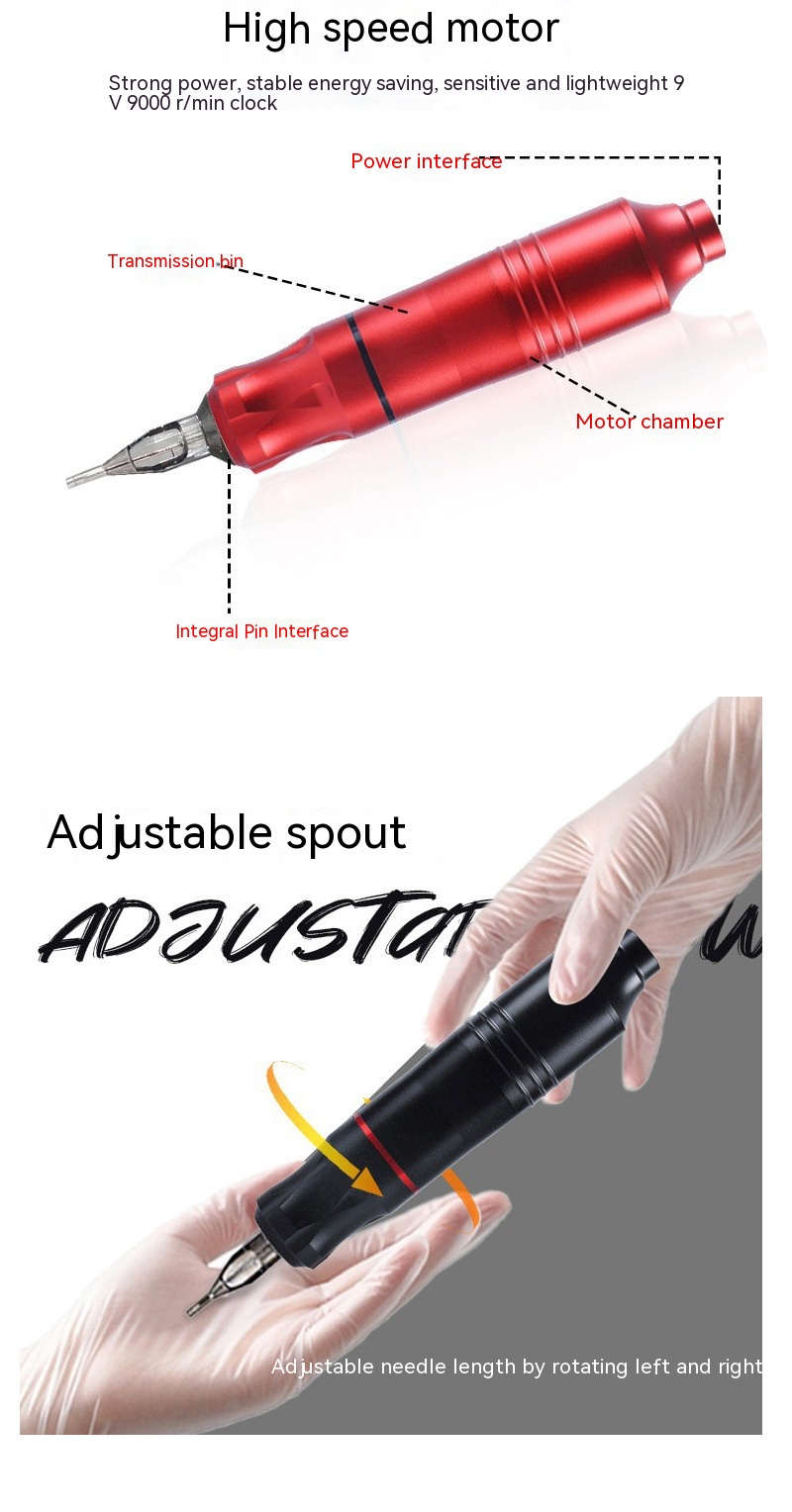 Ou Liang Woodpecker Motor Pen Set Tools Power Tattoo Equipment_voghion.com