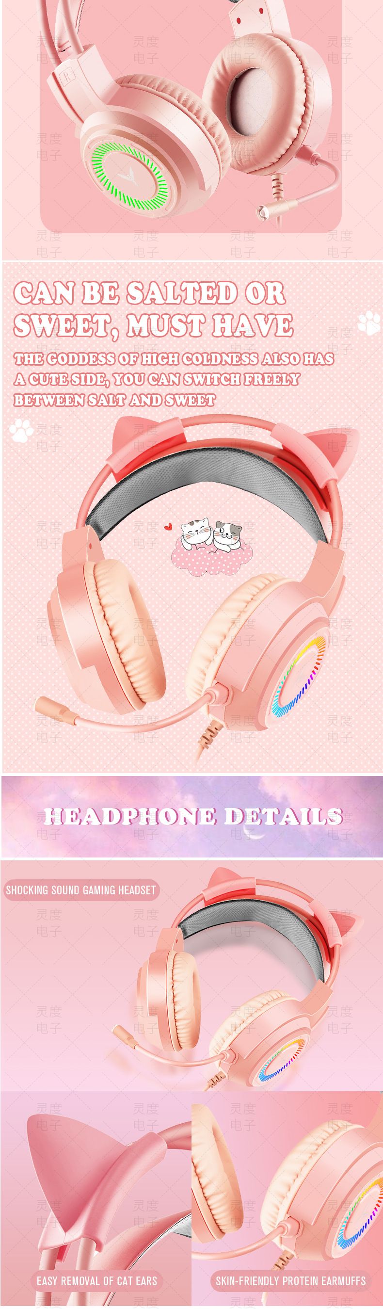 English Packaging Real Mechanical Green Axis, Iron Plate RGB Game Keyboard Mouse Earphone Mouse Pad Three Or Four Pieces Set_voghion.com