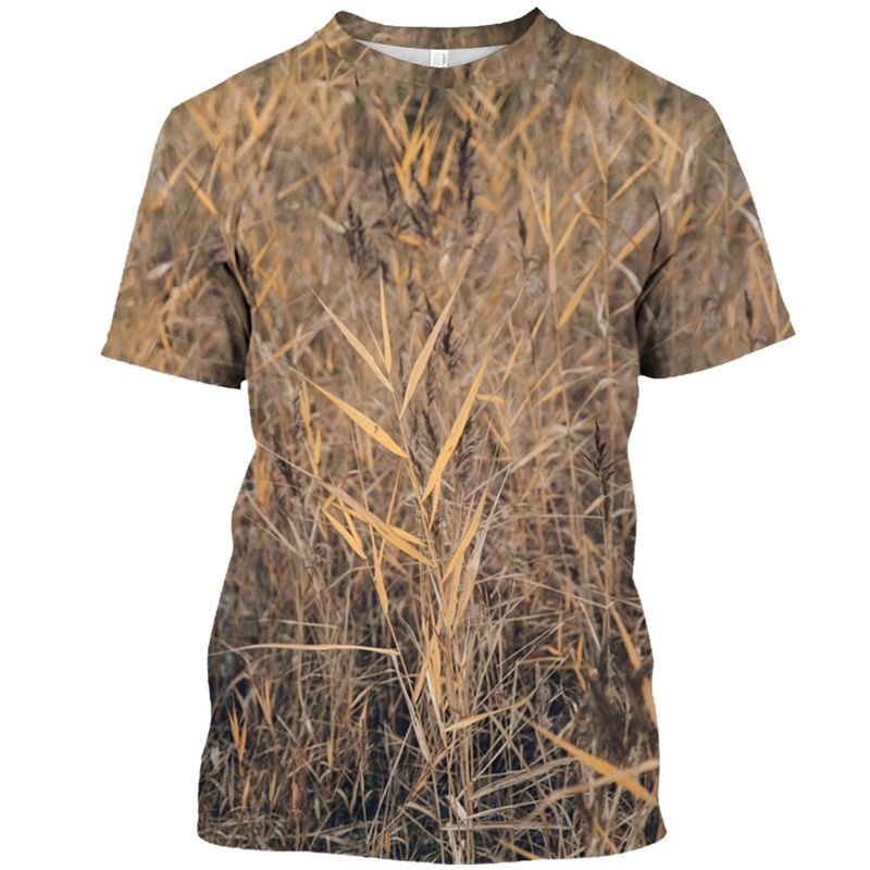 Outdoor Camouflage Jungle Camo Sommer Herren T-Shirt Lustiges O-Ausschnitt Schnelltrocknend Lose Jagd Tough Guy Persönlichkeit Kurzarm Top_voghion.com