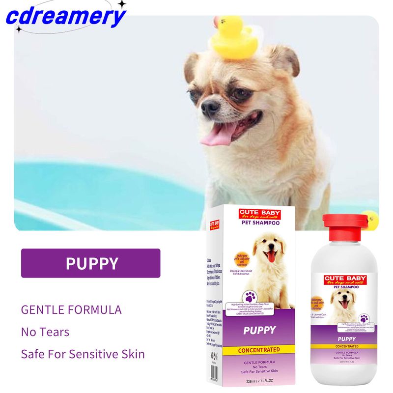 Cross-Border Pet Shampoo: Solução 2 em 1 para cães e gatos - Pulverizador de banho suave e shampoo de limpeza_voghion.com