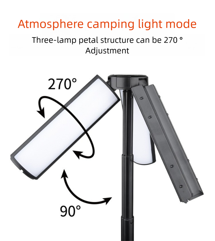 Outdoor Multifunctional Telescopic Folding Fill Atmosphere Bracket Flashlight Camping Light_voghion.com